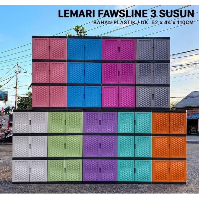 Lemari Fawsline 3 Susun Lemari Plastik