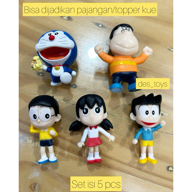 MAINAN ANAK DORAEMON SET DORAEMON PAJANGAN/TOPPER KUE NOBITA GIANT FIGURE DORAEMON SET