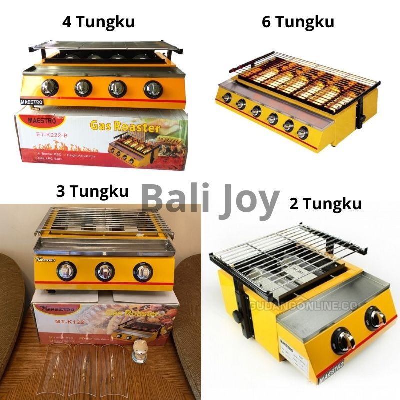 Kompor 6 Tungku , Panggangan , Gas Roaster , Grill BBQ , Pemanggang Sate , Panggangan Ayam - Kompor 