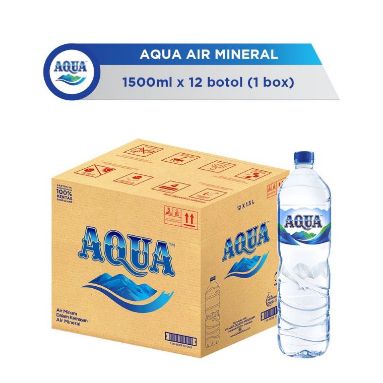 

G0D AQUA BOTOL AIR MINERALE 1500 ML / 1.5 LITER ISI 12 BOTOL PER DUS z9q9y