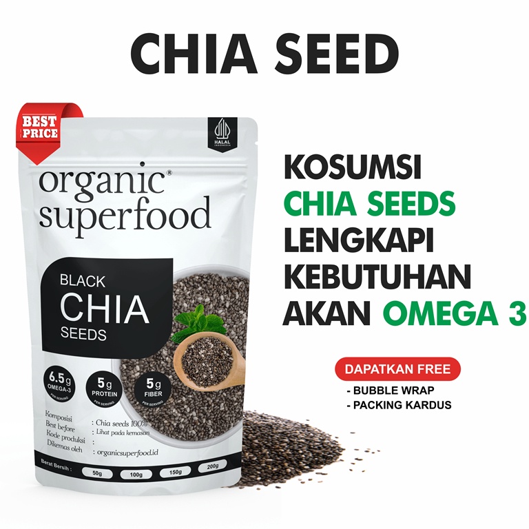 

Diju4l Black Chia Seed Premium Original Mexico Diet Organic Murah