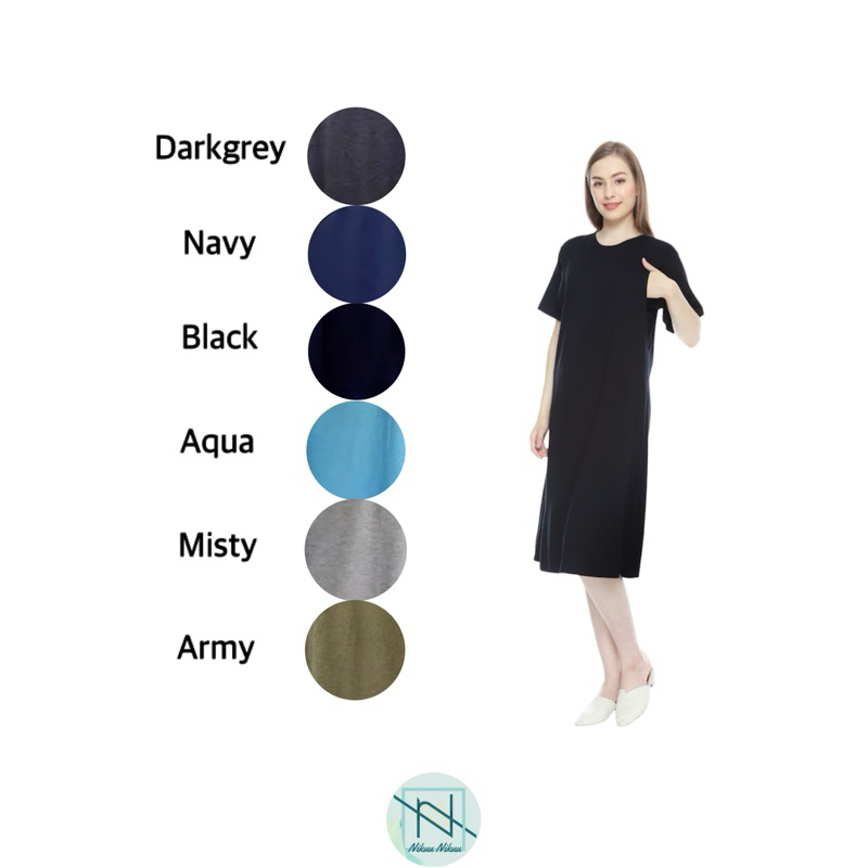 midi home dress busui bukaan kanan kiri - kaos menyusui busui bumil LD Jumbo