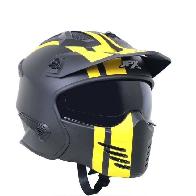 Helm JPX Full Face Mx-726R - R04 MARZ black doff yellow