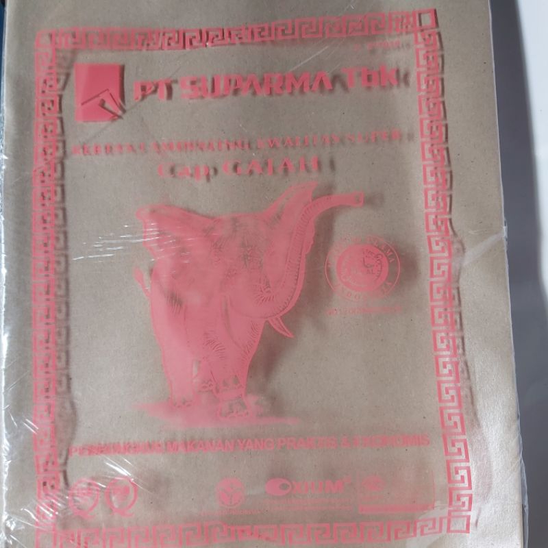 Kertas bungkus nasi ukuran besar merek gajah pink