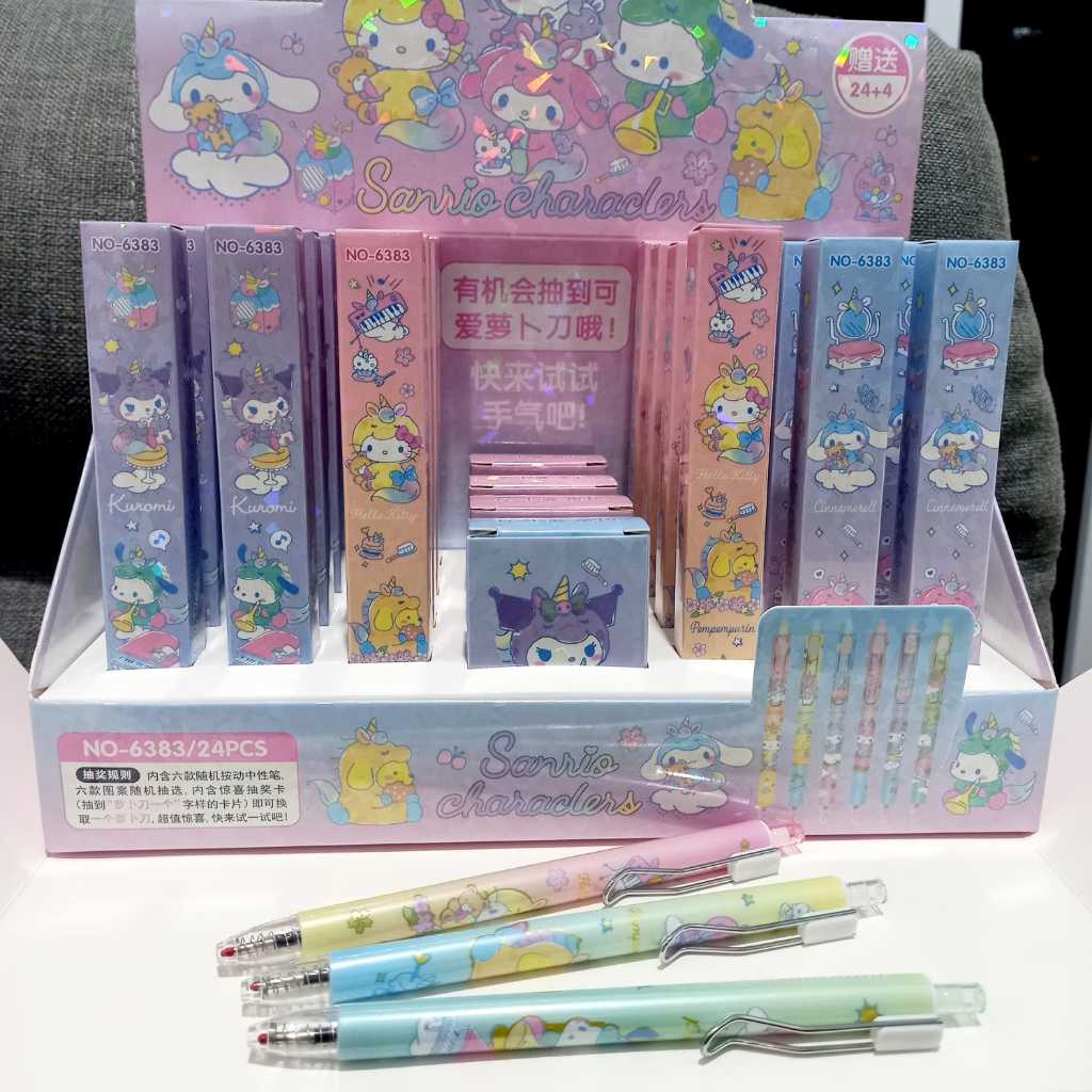 

PENA GEL SANRIO BLIND BOX PULPEN GEL SANRIO KUROMI CINNAMOROLL HELLO KITTY RANDOM