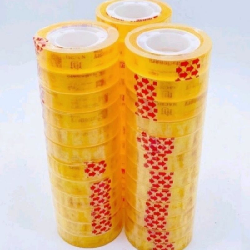 

12 Pcs Isolasi bening Isolasi kado Murah NACHI SUPRAME BESIC 12mm×25 Y Tebal