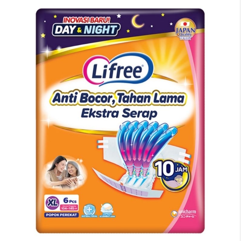 Lifree Popok Perekat Lansia/Dewasa XL 6 Pcs