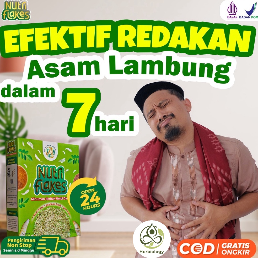 

QNVI8 Nutriflakes Sereal - Cereal Ekstrak Daun Kelor Umbi Garut Solusi Atasi Asam Lambung Maag Akut Diabetes Suplemen Makanan Diet Tingkatkan Antibody Imunitas Tubuh Isi 280gr 72