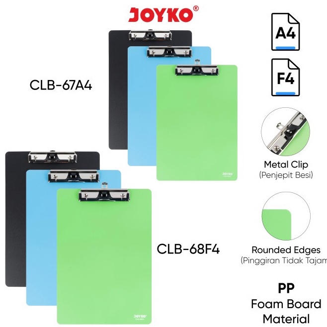 

[KODE VNYD9] Clipboard Papan Jalan Alas Ujian Joyko CLB-67~68