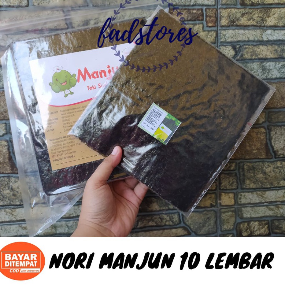 

[KODE HJI7Y] Nori Rumput Laut Manjun 10 Lembar - Nori Sushi Halal