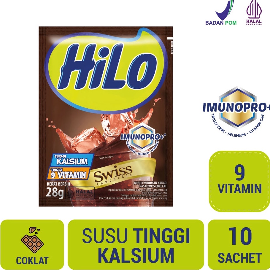 

[KODE RAHRM] Hilo Swiss Chocolate 10 sachet - Minuman Cokelat