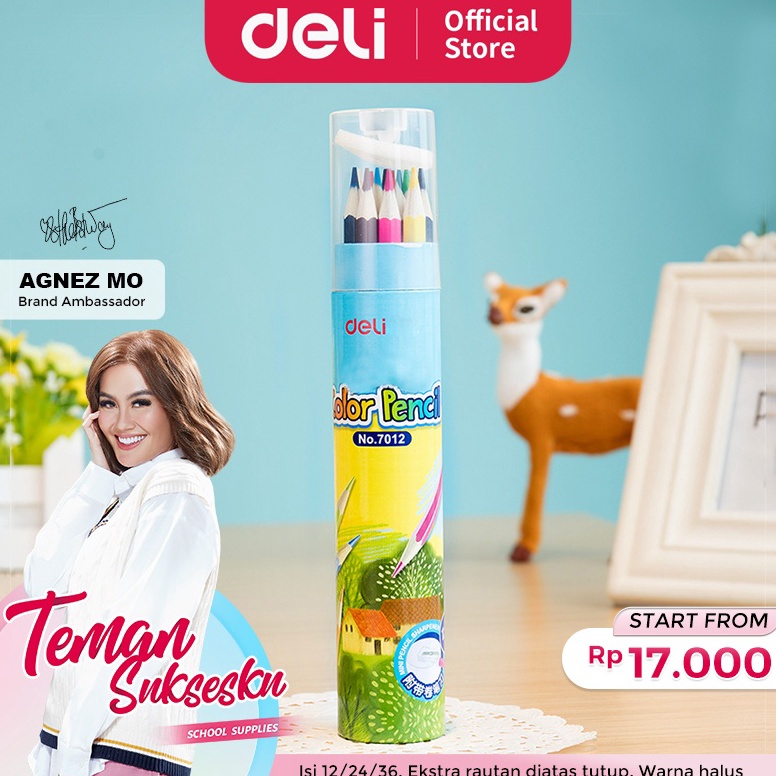 

R3adyst0ck Deli Pensil Warna Youku Warna Cerah Bahan , Bentuk Pensil Heksagonal 12/24/36 Warna 701X [280]