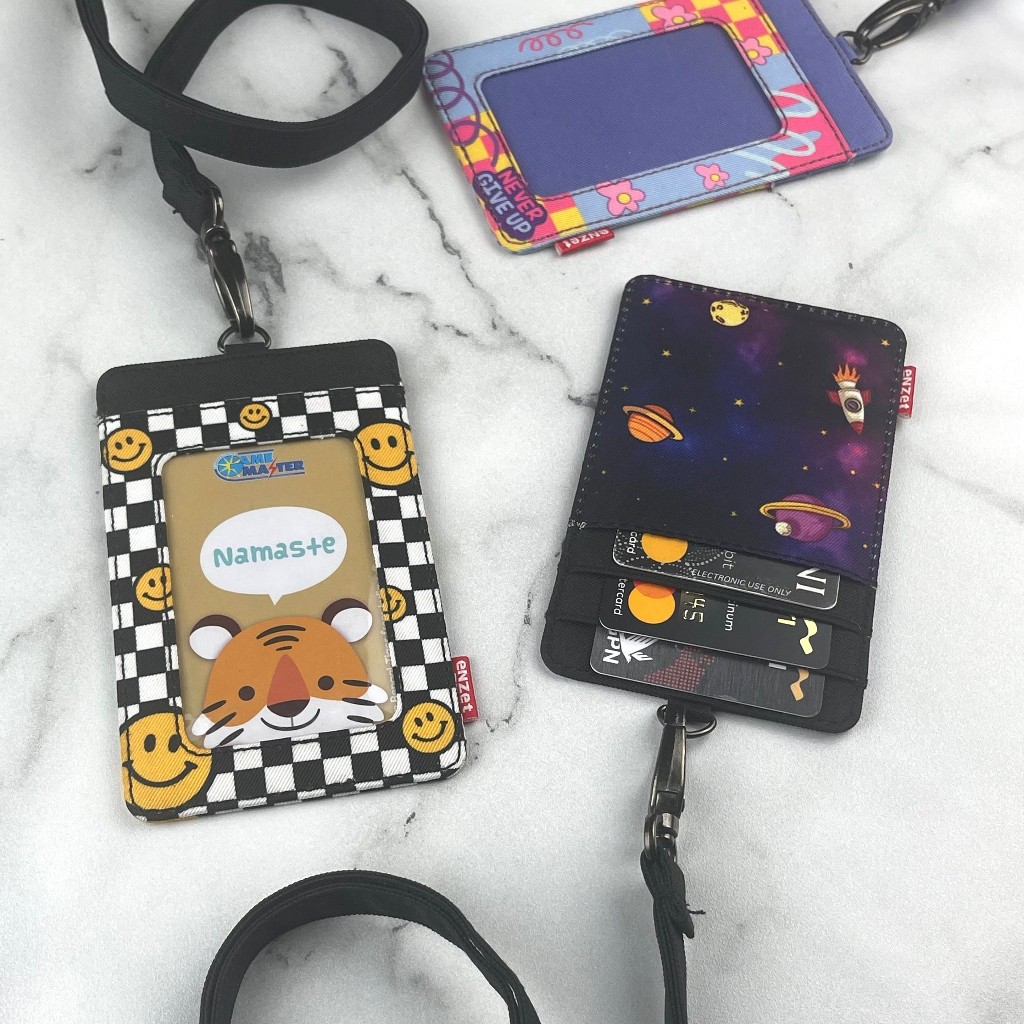 

ID card holder name tag lanyard dompet kartu gantung kalung motif