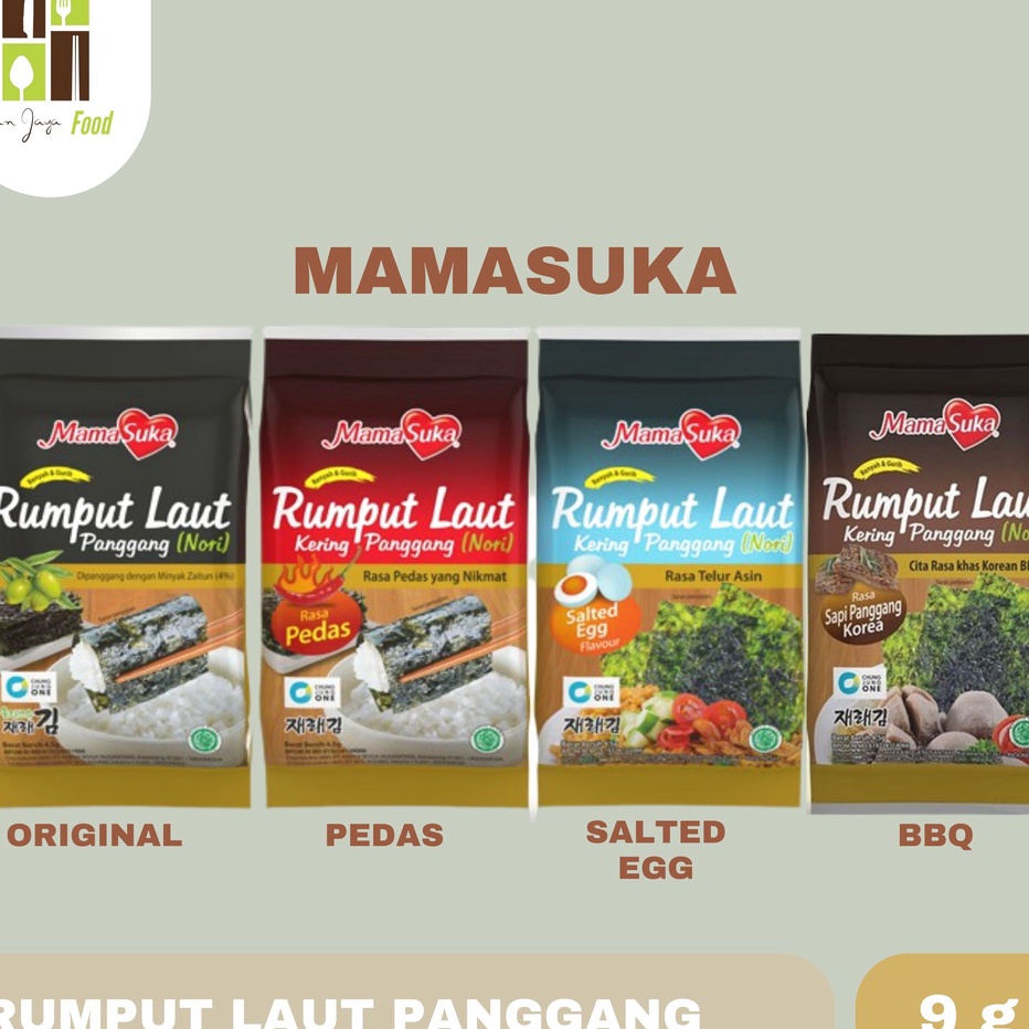 

[KODE FRGQE] Rumput Laut Panggang Mamasuka Original / Pedas / ed Egg / BBQ