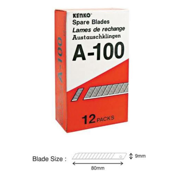 

[KODE PRODUK P6JKO5736] isi cutter kenko A100 1 LUSIN (TERMURAH)