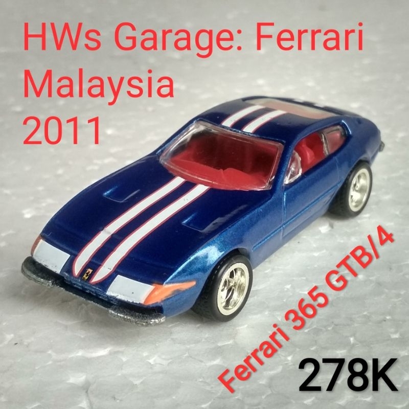 Hot Wheels Garage Ferrari 365 GTB 4 ban Karet