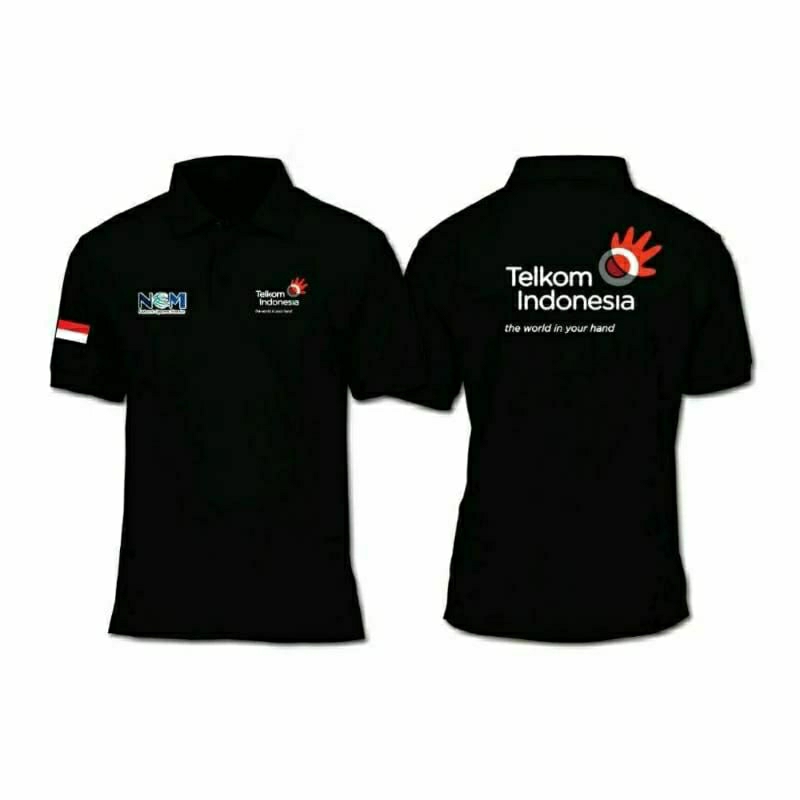 KAOS KERAH MODEL POLO-TELKOM INDONESIA-BAJU TANGAN PANJANG DAN TANGAN PENDEK
