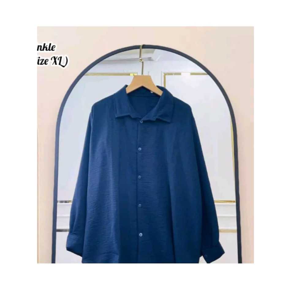 KEMEJA WANITA CRINKLE AIR FLOW PREMIUM TERBARU / ATASAN WANITA KEKINIAN / BAJU WANITA BAHAN CRINKLE 