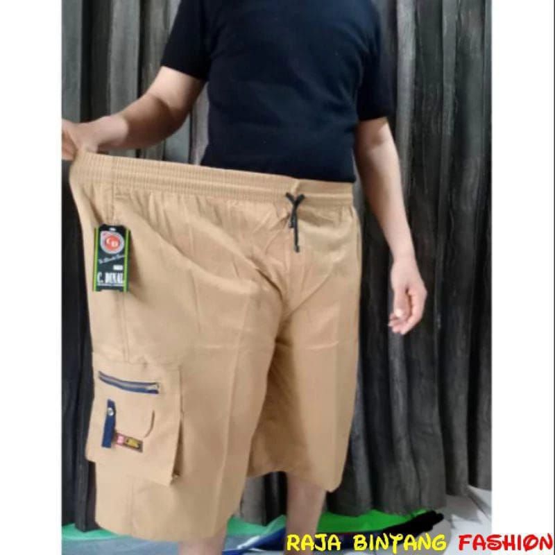 Celana Pendek Kolor Jumbo Pria 6L-8L-12L Katun Tebal Adem