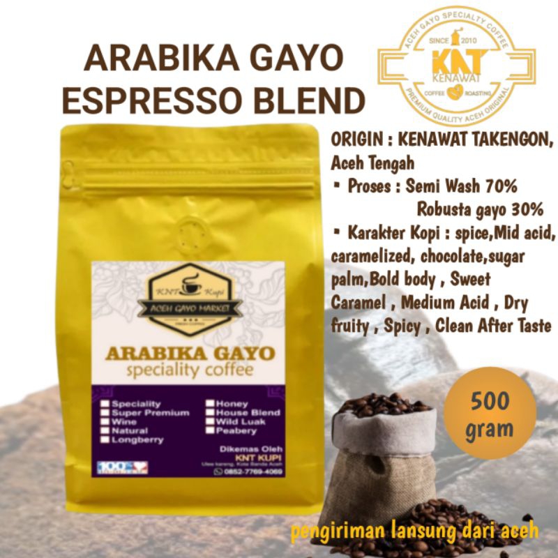 

KOPI ARABICA GAYO ACEH ESPRESSO BLEND 500 GRAM BUBUK HALUS MURNI ACEH ASLI ORIGINAL OLEH-OLEH TANAH RENCONG ASLI