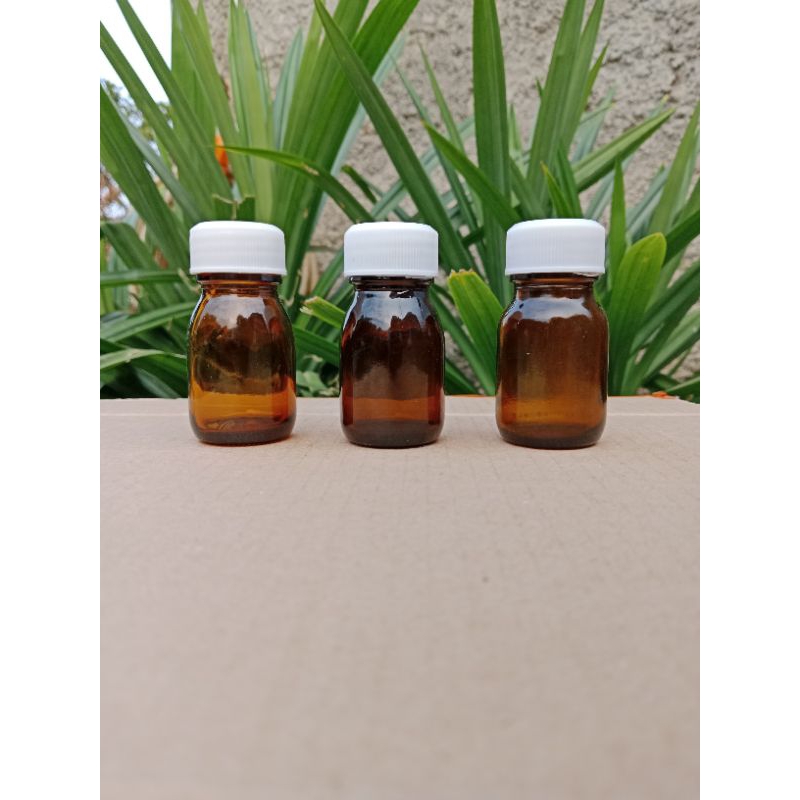 Botol kaca coklat amber 30ml / botol kaca coklat 30ml