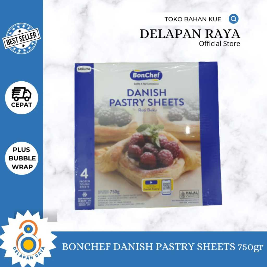 

BONCHEF DANISH PASTRY SHEETS 750GR -8Raya