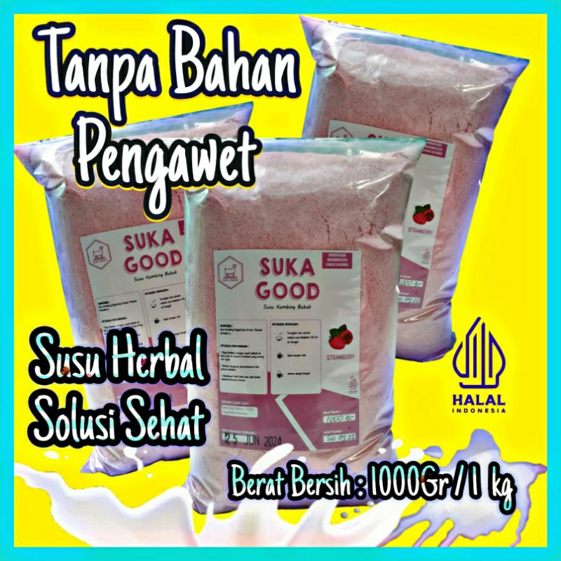 

Susu Kambing Rasa STRAWBERRY, 1KG, SUSU KAMBING HERAL Terpurah Langsung Dari Produsen, Garde 2