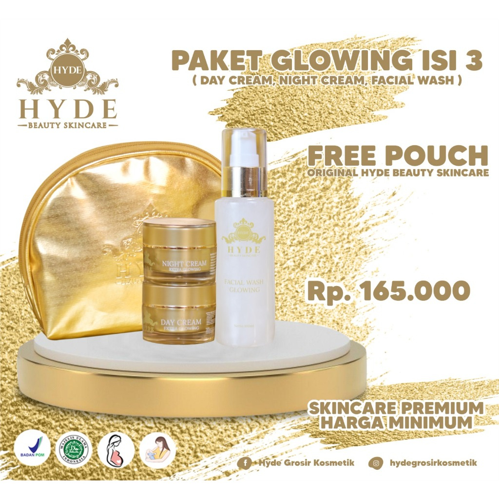 HYDE BEAUTY SKINCARE PAKET GLOWING ISI 3