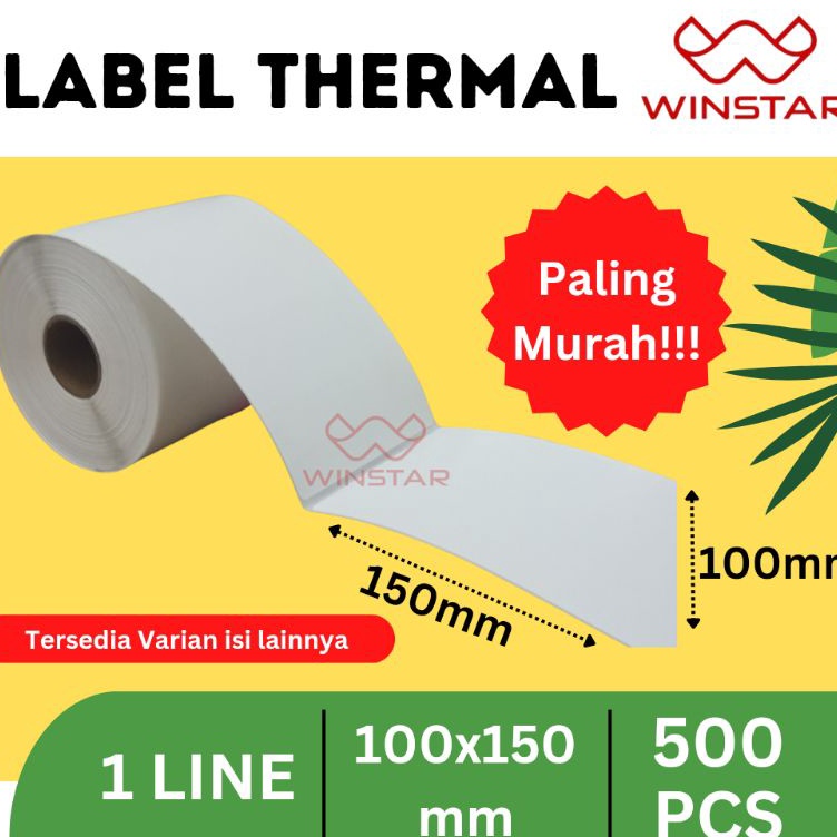 

[KODE YEV7J] Label Stiker Thermal 100x150 mm 10x15cm 500pcs