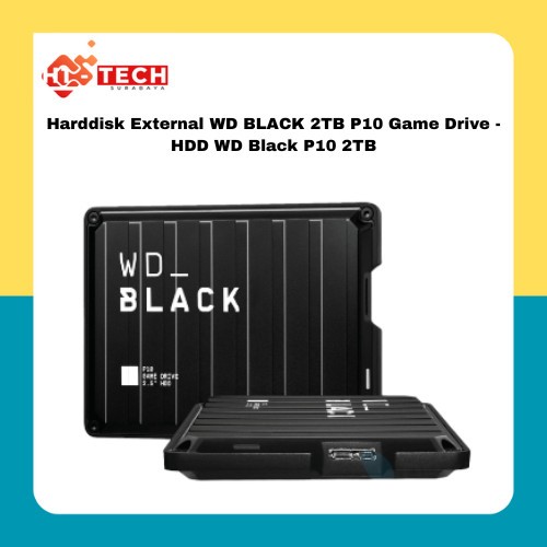 Harddisk External WD BLACK 2TB P10 Game Drive - HDD WD Black P10 2TB