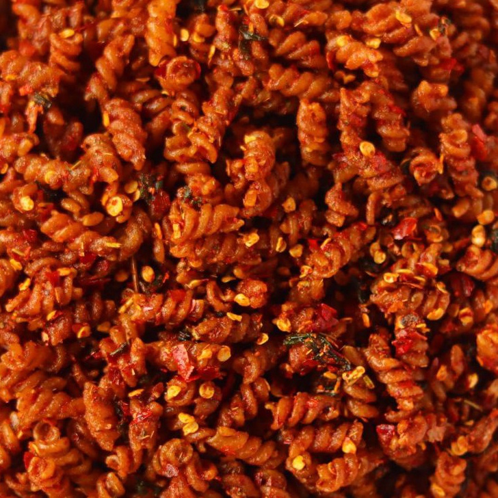 

☋Harga Murah❃➞ Makaroni spiral Extra pedas Daun jeruk & Balado isi 1kg/1000 gram Q48 ❁