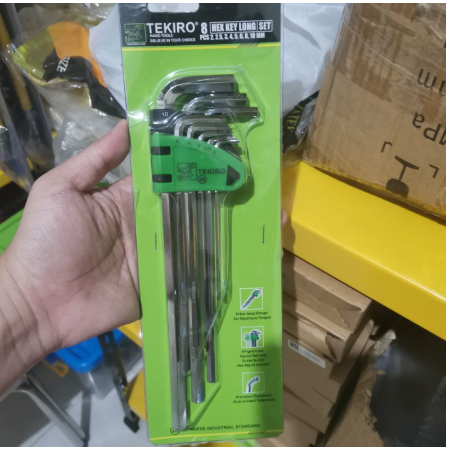 kunci L set TEKIRO 8 pcs kunci L panjang tekiro set 8pcs / Kunci L Set Tekiro