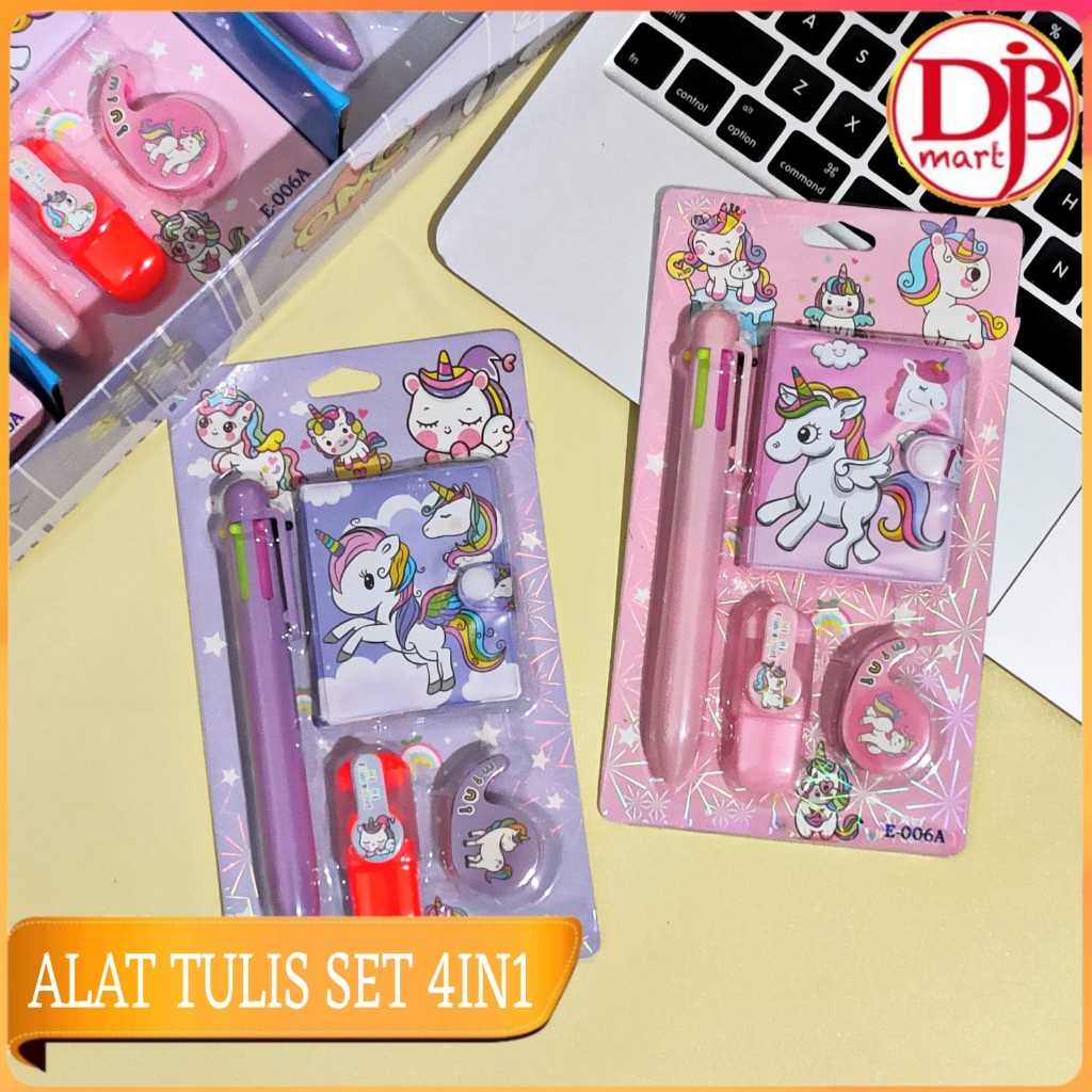

Ready Alat Tulis Set 4In1 Motif Karakter Lucu / Perlengkapan Sekolah Murah