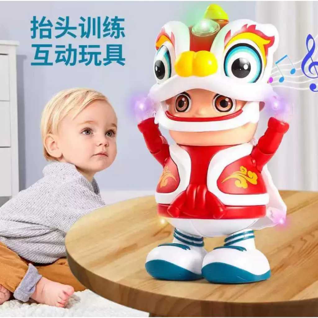 New Sale Dance Barongsai Imlek Kado Mainan Musik Joget Barongsay Souvenir Imlek Stok Terbatas
