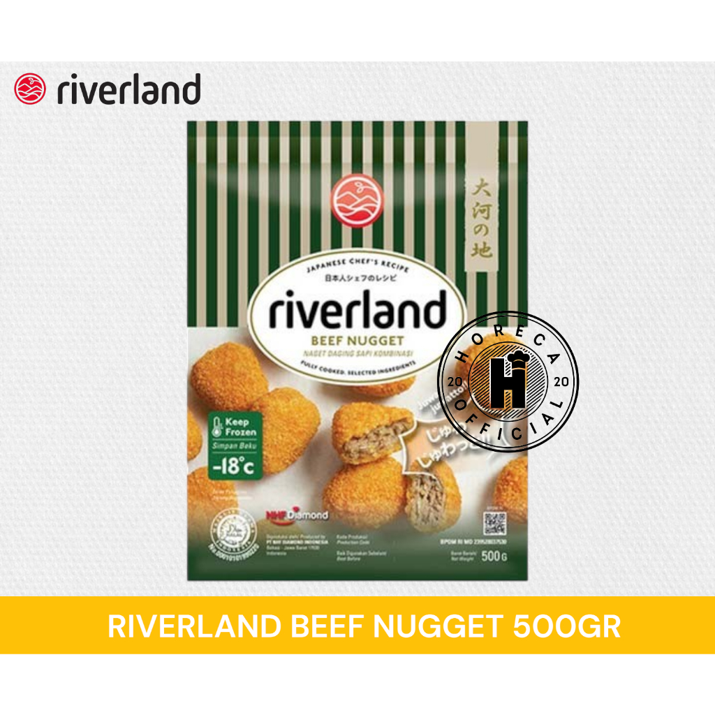 

RIVERLAND BEEF NUGGET 500GR/NUGGET DAGING SAPI RIVERLAND 500GR