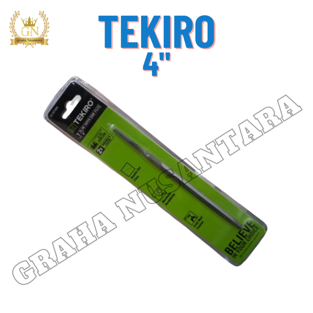 Kikir Segitiga Tekiro 4"/Tekiro Kikir Chainsaw/Alat Kikir Asah Kayu Besi
