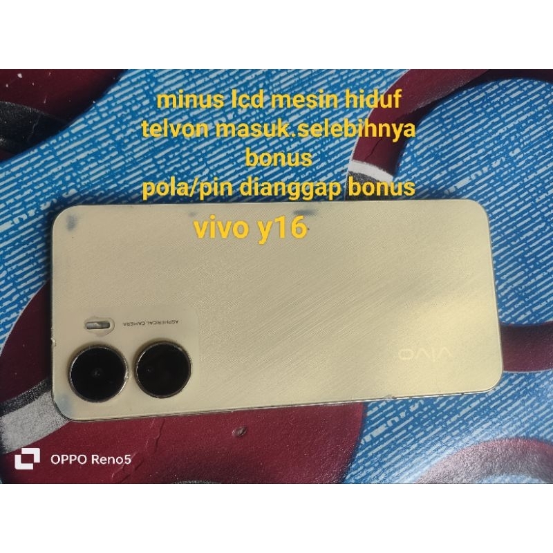 vivo y16 minus lcd mesin ok