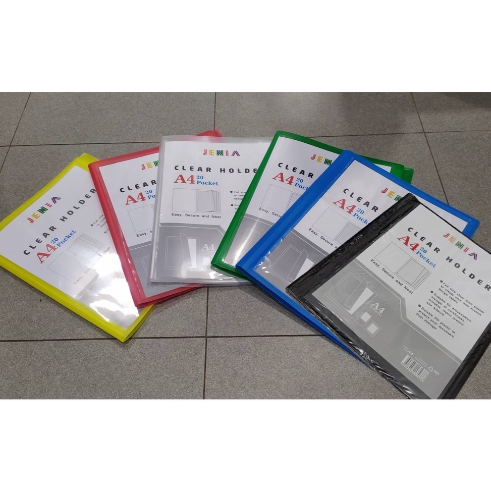 

[KODE J6C9S] Map Clear Holder Document Keeper Display Book A4 Isi 20 Pocket Jenia
