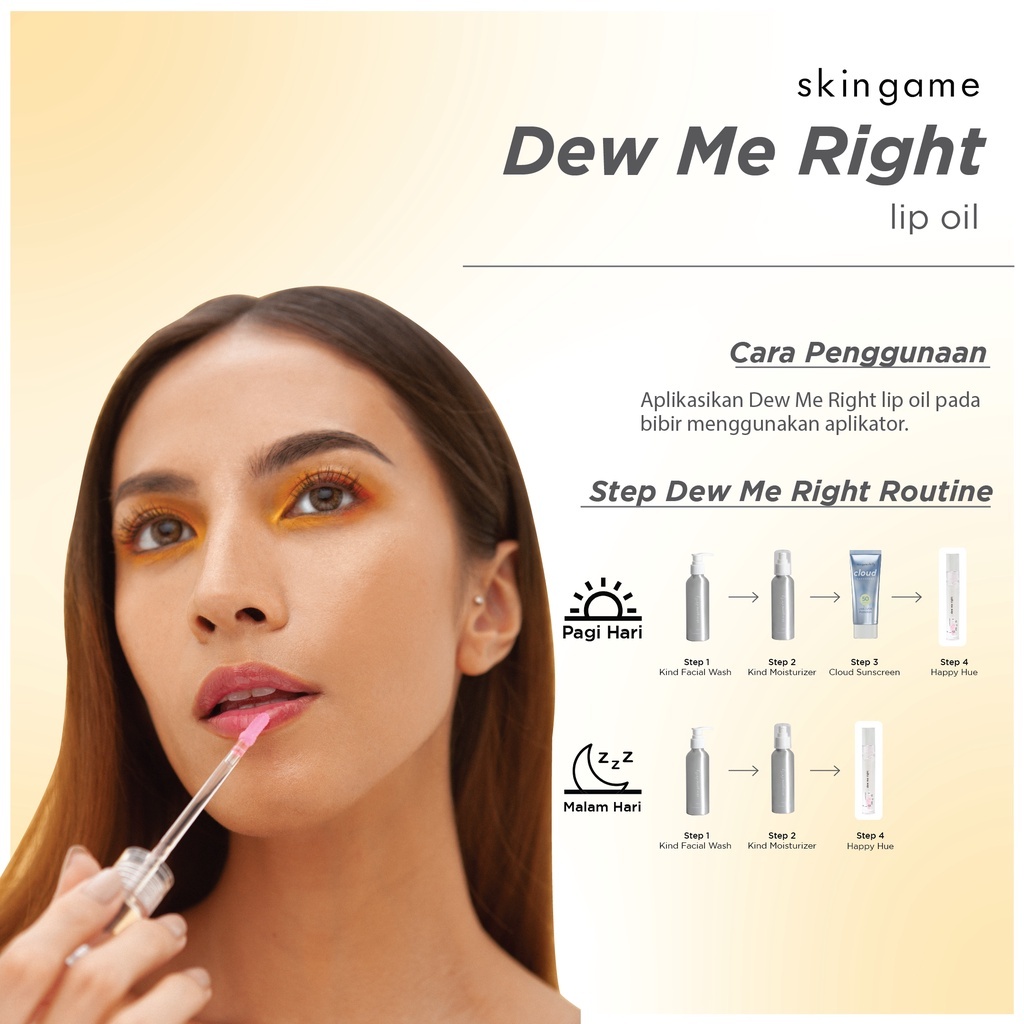 Skin Game Dew Me Right Lip Oil Pelembab Bibir Lip Serum Treatmen