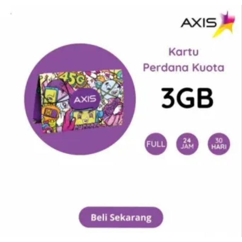 Perdana Axis 3gb 60hari