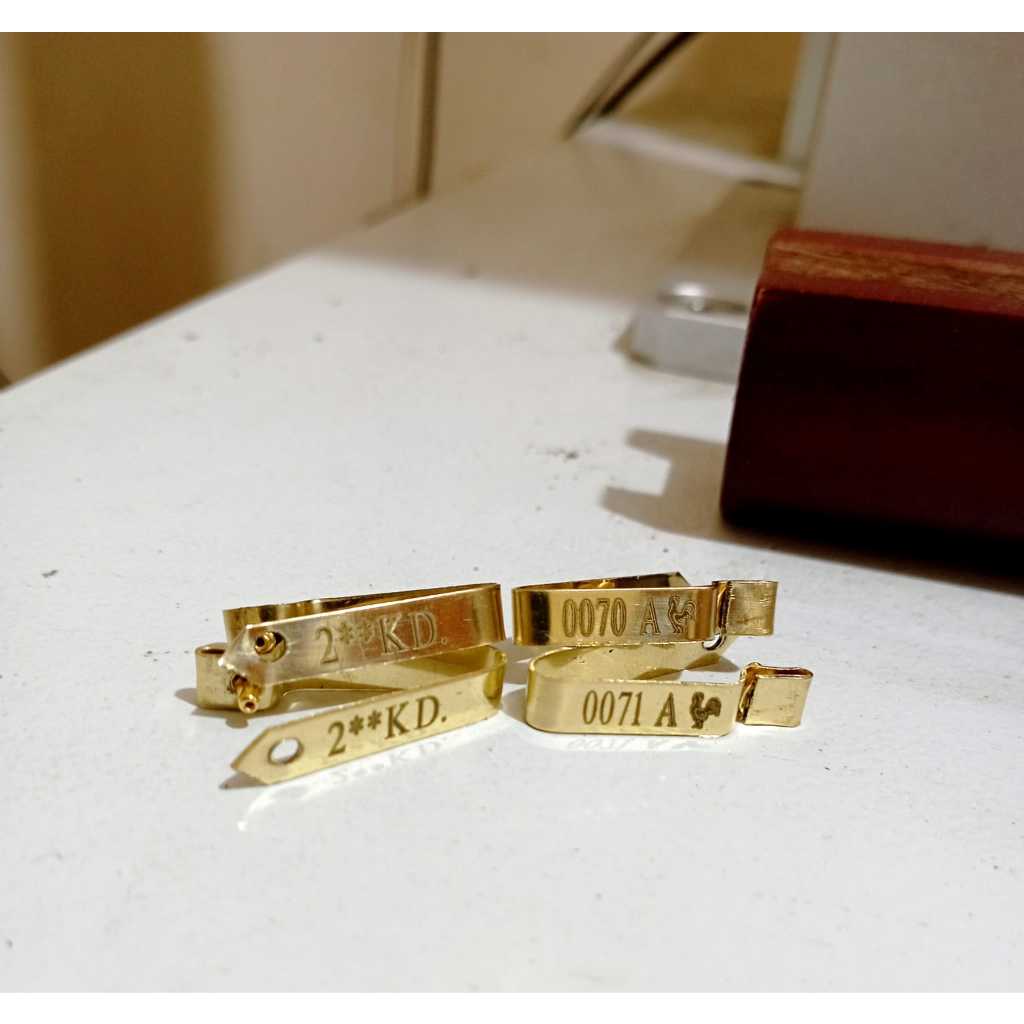 wingband wing band segel sayap ayam untuk penanda di sayap isi 10 biji bisa request nama dan nomor t