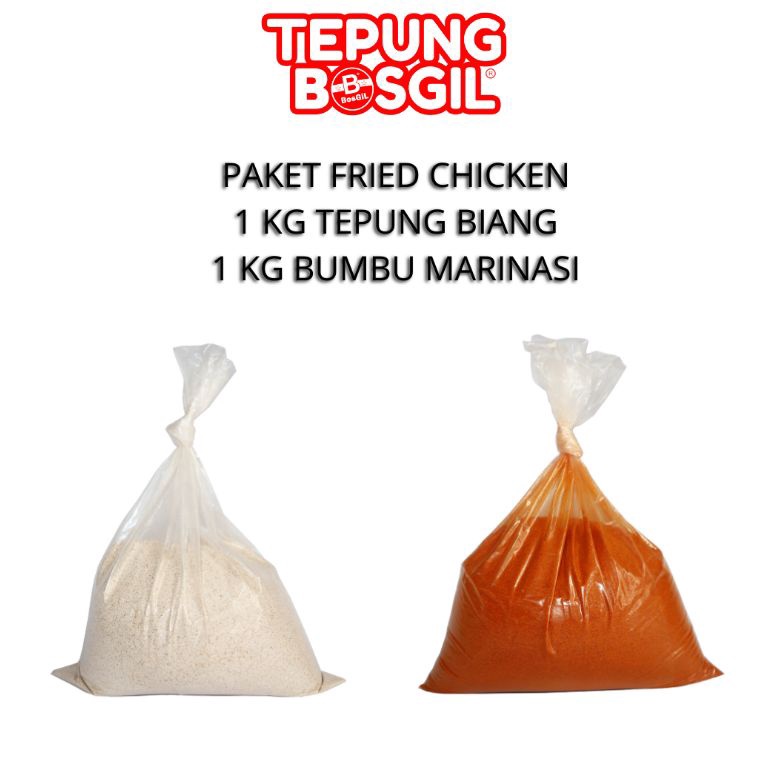 

[☚M10/] Paket 1kg Tepung Premium Fried Chicken (1kg tepung biang dan 1kg bumbu marinasi) [30]