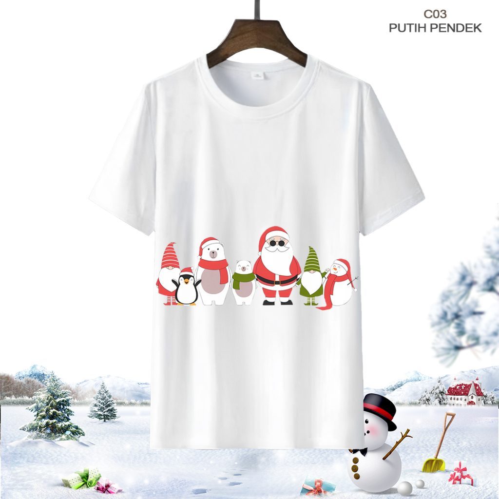 Kaos Trendy BY CHAKER / Claus Christmas - C03 / KAOS NATAL PREMIUM KAOS NATAL TERBARU MERAH KAOS NAT