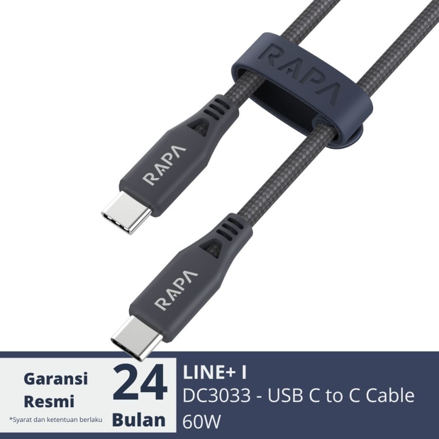 RAPAtech Cable LINE+ I USB C to USB C 60W - DC3033