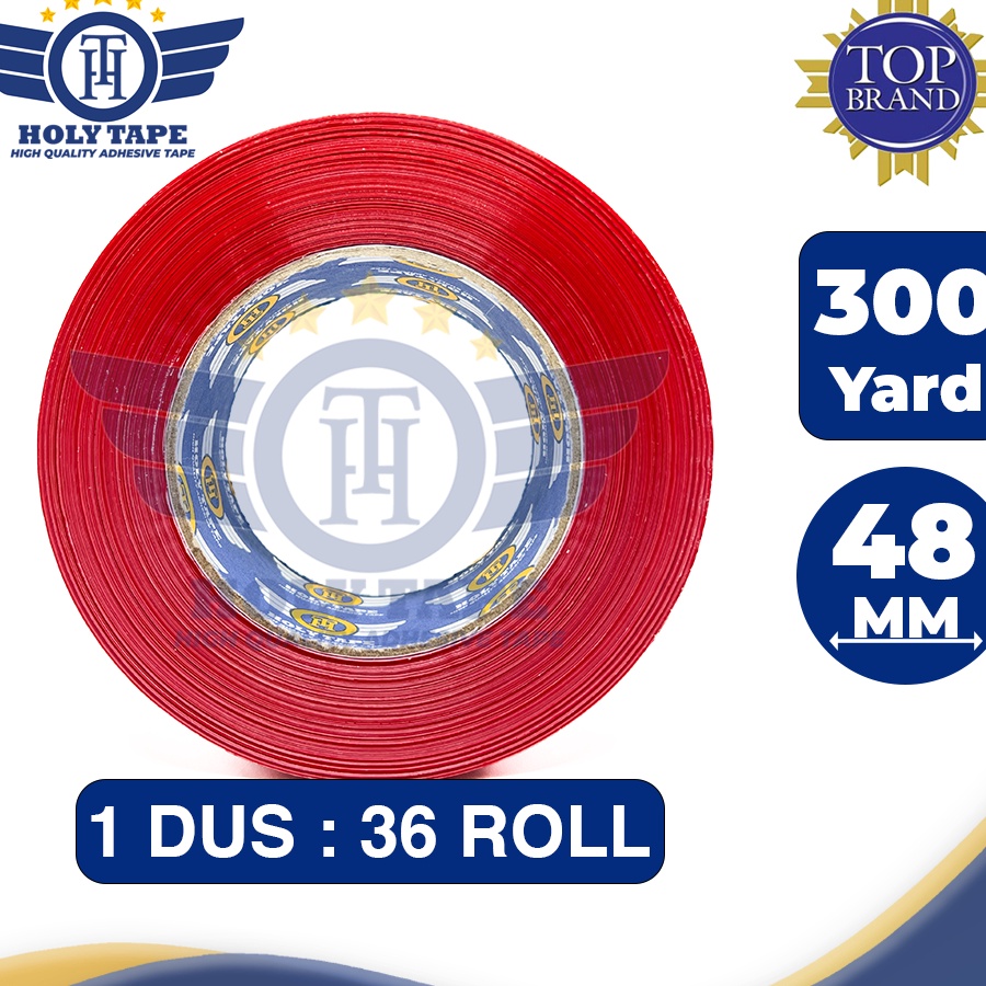 

[KODE FE9MI] LAKBAN FRAGILE 300 YARD FULL MERAH HOLYTAPE KUALITAS DAIMARU