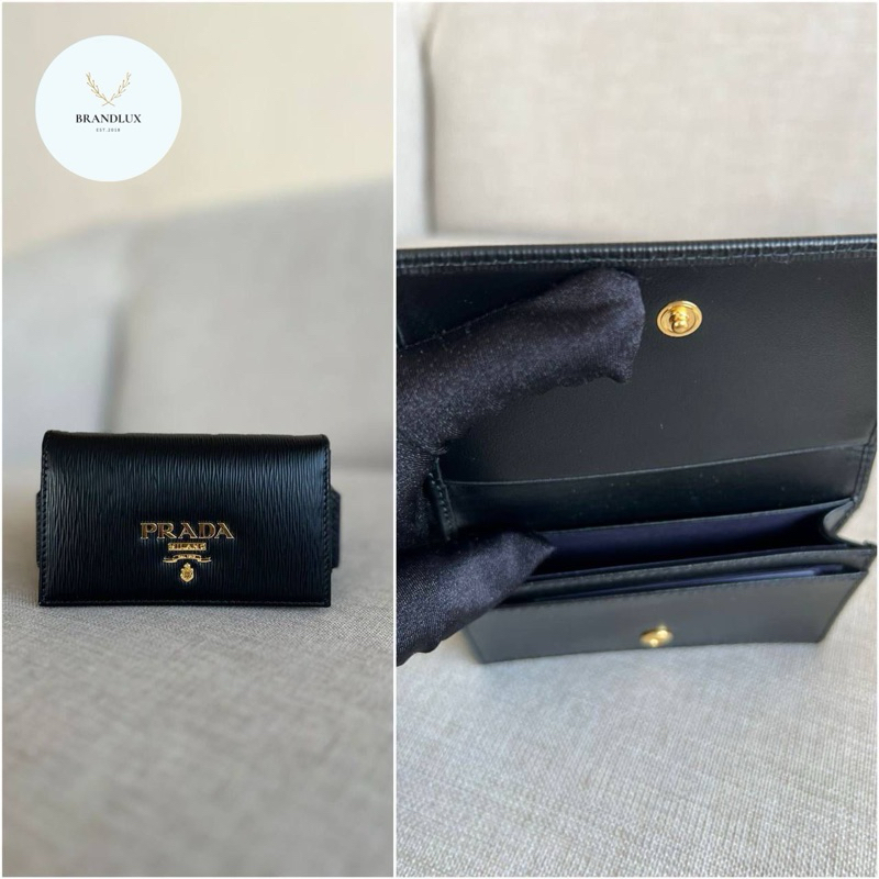 Prada card wallet black