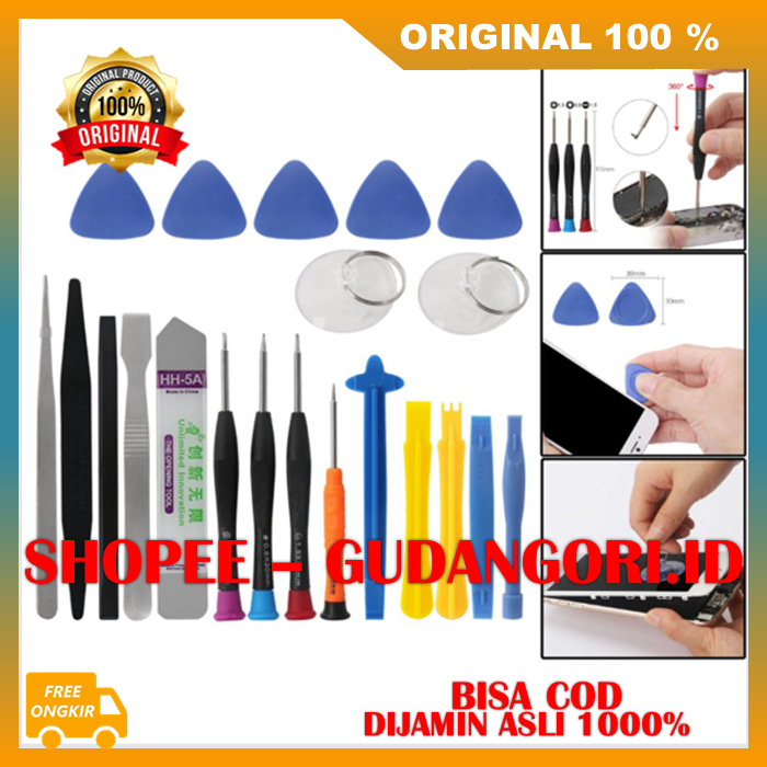 Set Tools Service HP Alat Service Handphone 1 Set Obeng Reparasi HP Full Set Lengkap ORIGINAL