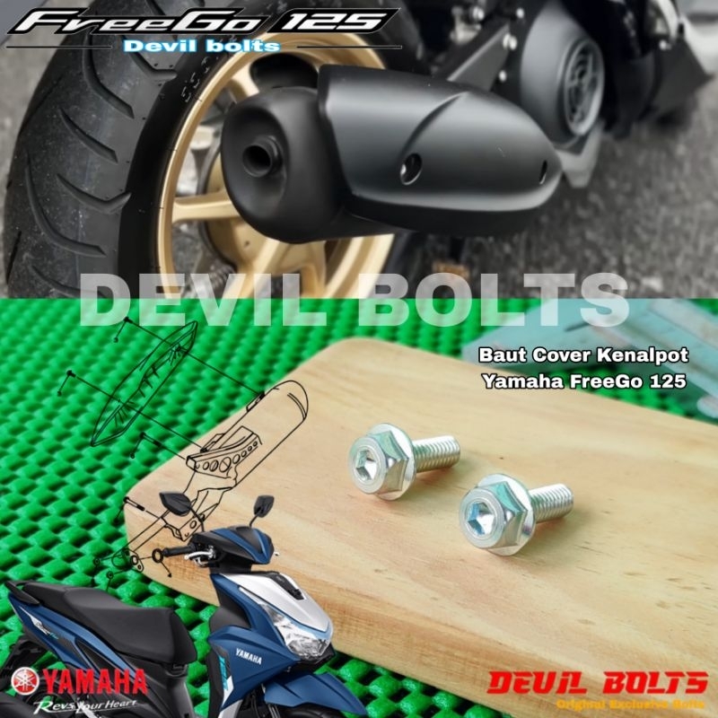 Baut Cover Kenalpot Yamaha FreeGo (2Pcs)