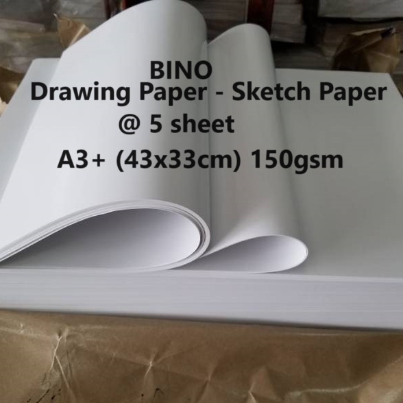

Drawing - Sketch Paper A3+ (43X33cm) 150 gsm 5 Sheet / Kertas Gambar - Sketsa A3+ (43X33cm) 150gsm 5 Lembar