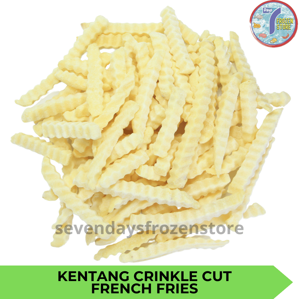 

Kentang Goreng Beku Curah Crinkle Cut kemasan 1 kg